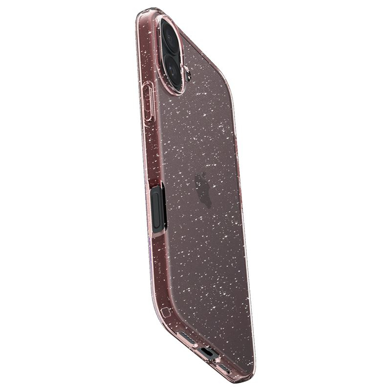 iPhone 16 Liquid Crystal Glitter Case Gummi Hülle (ACS08193) - Rose Quartz