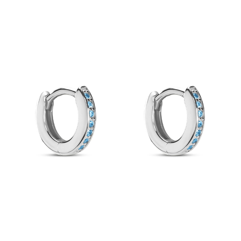 Créoles Rio Argent Blanc Oxyde De Zirconium