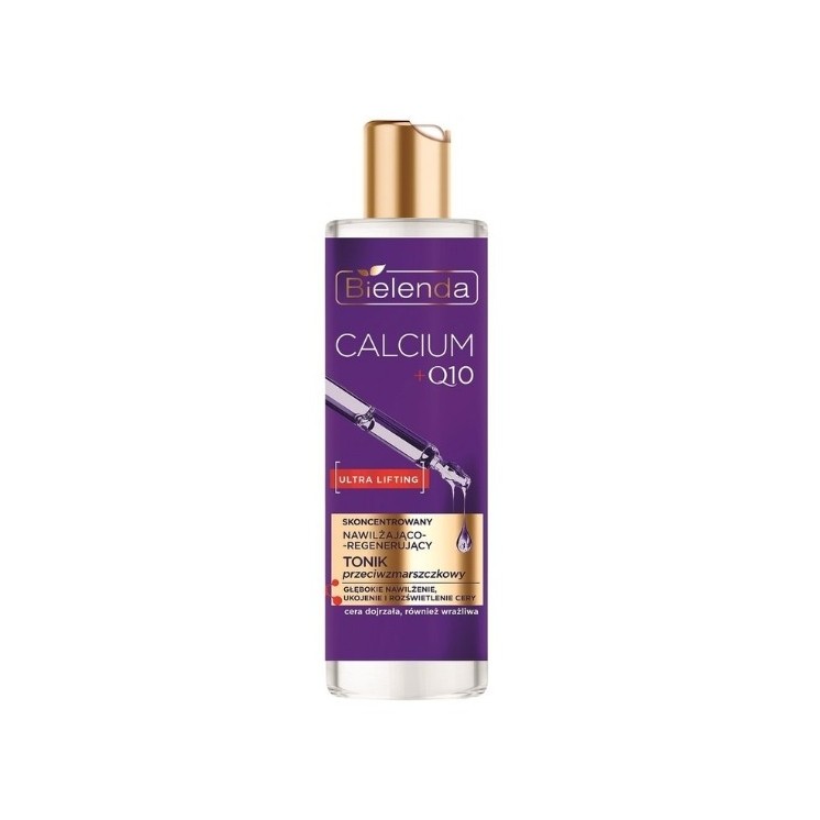 Bielenda CALCIUM + Q10 konzentriertes feuchtigkeitsspendendes und regenerierendes Anti-Falten-Gesichtswasser 200 ml