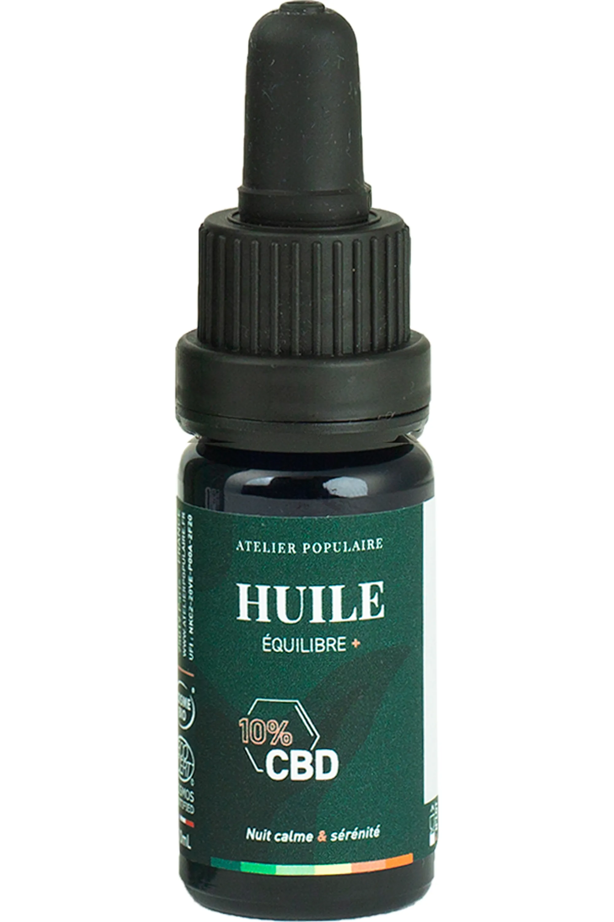 Atelier Populaire Huile sublinguale Equilibre au CBD 10%-10 ml