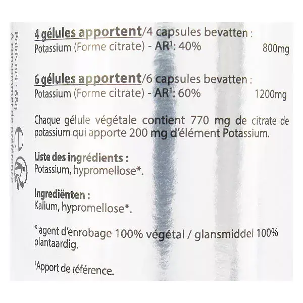 Vit'all+ Potássio 200mg 80 cápsulas vegetais