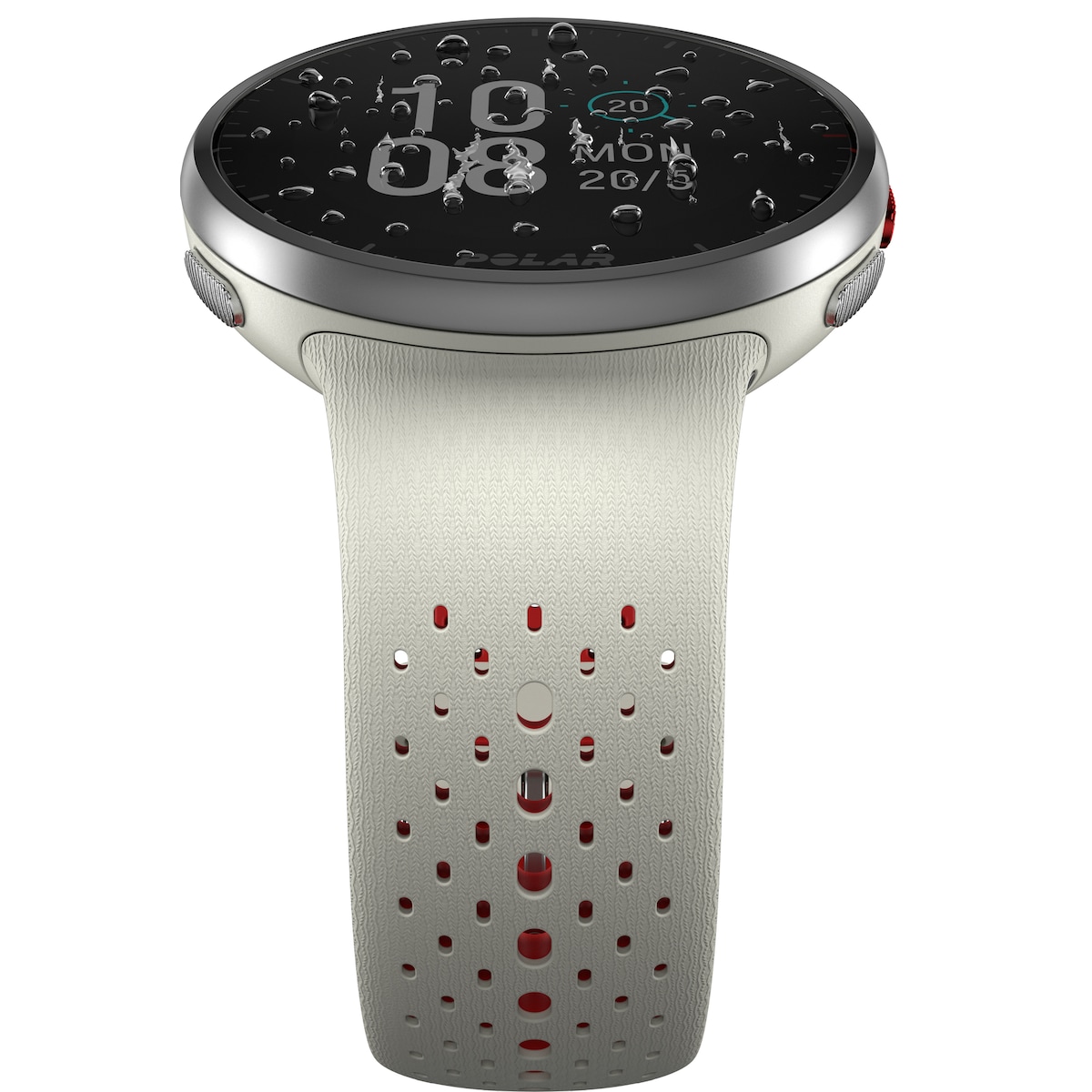 Polar Pacer Pro sportsklokke S/L (hvit/rød)