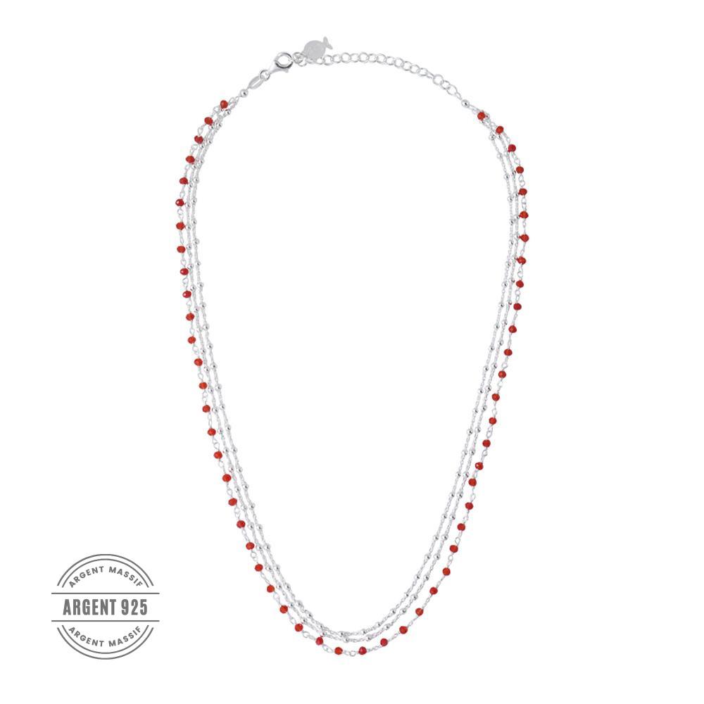 Collier Multi Chaînes Rouge Clio Blue Noemie