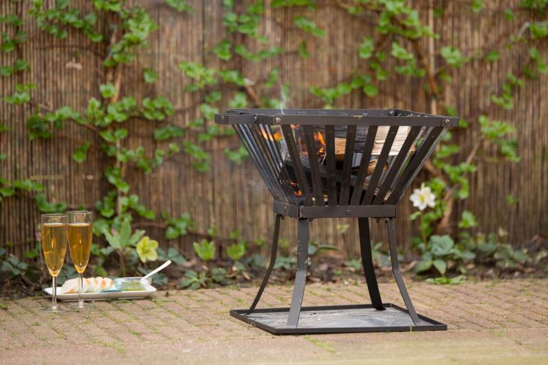 RedFire – Denver – Asplaat – Zwart - Staal – Vuurkorf – Fireplace – Stevig staal - Terrasverwarming – Sfeerhaard