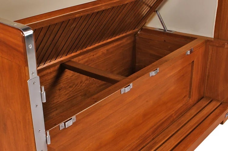 Strandstoel Nordstrand mahonie PE grijs design 551