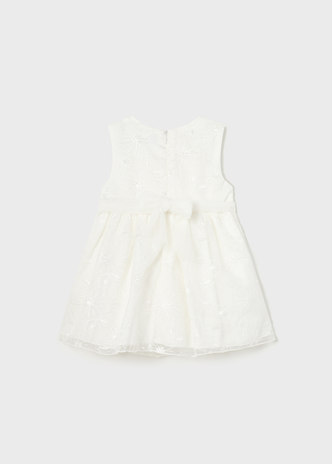 Vestido de organza bordado para bebê