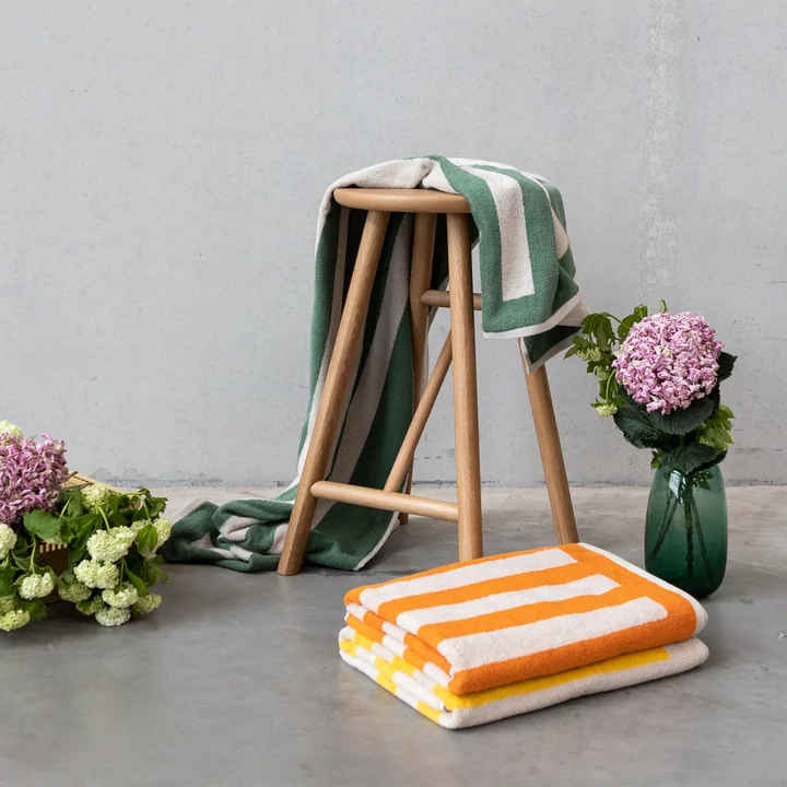 Studio Zondag - Meryl Badetuch, 90 x 170 cm, camel / orange