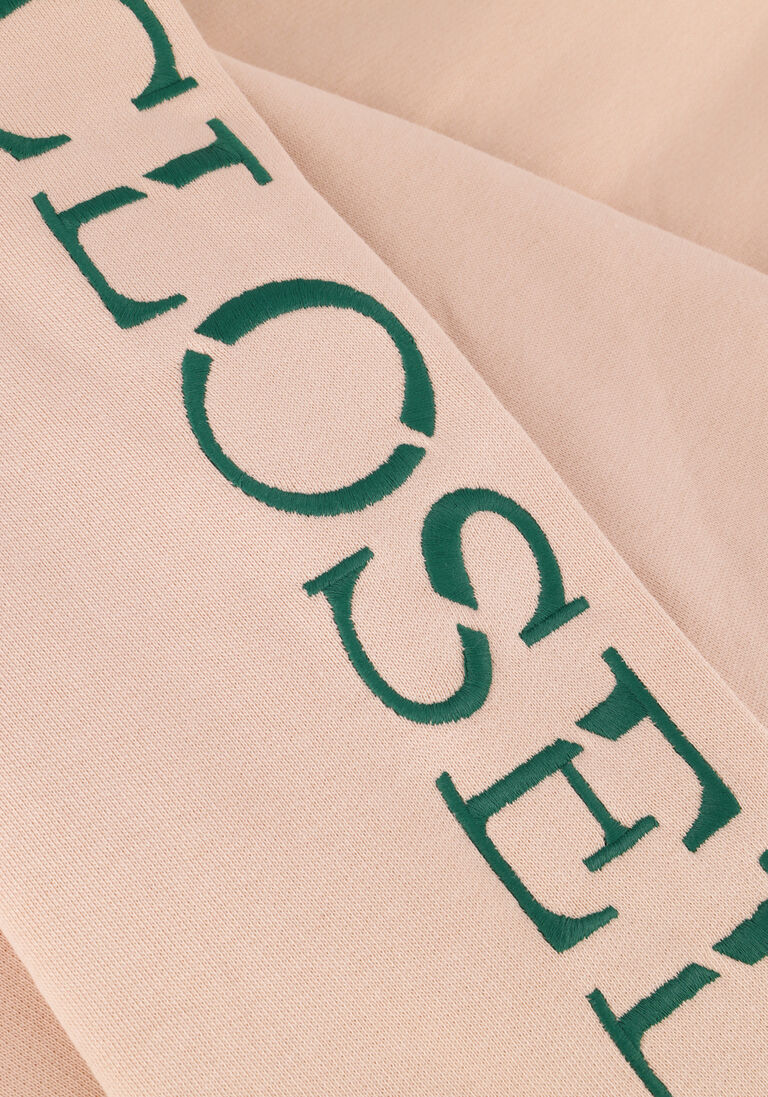 zand closed trui logo hoodie