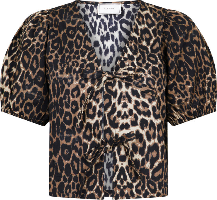 Neo Noir Bianca Leo Blouse Leopard