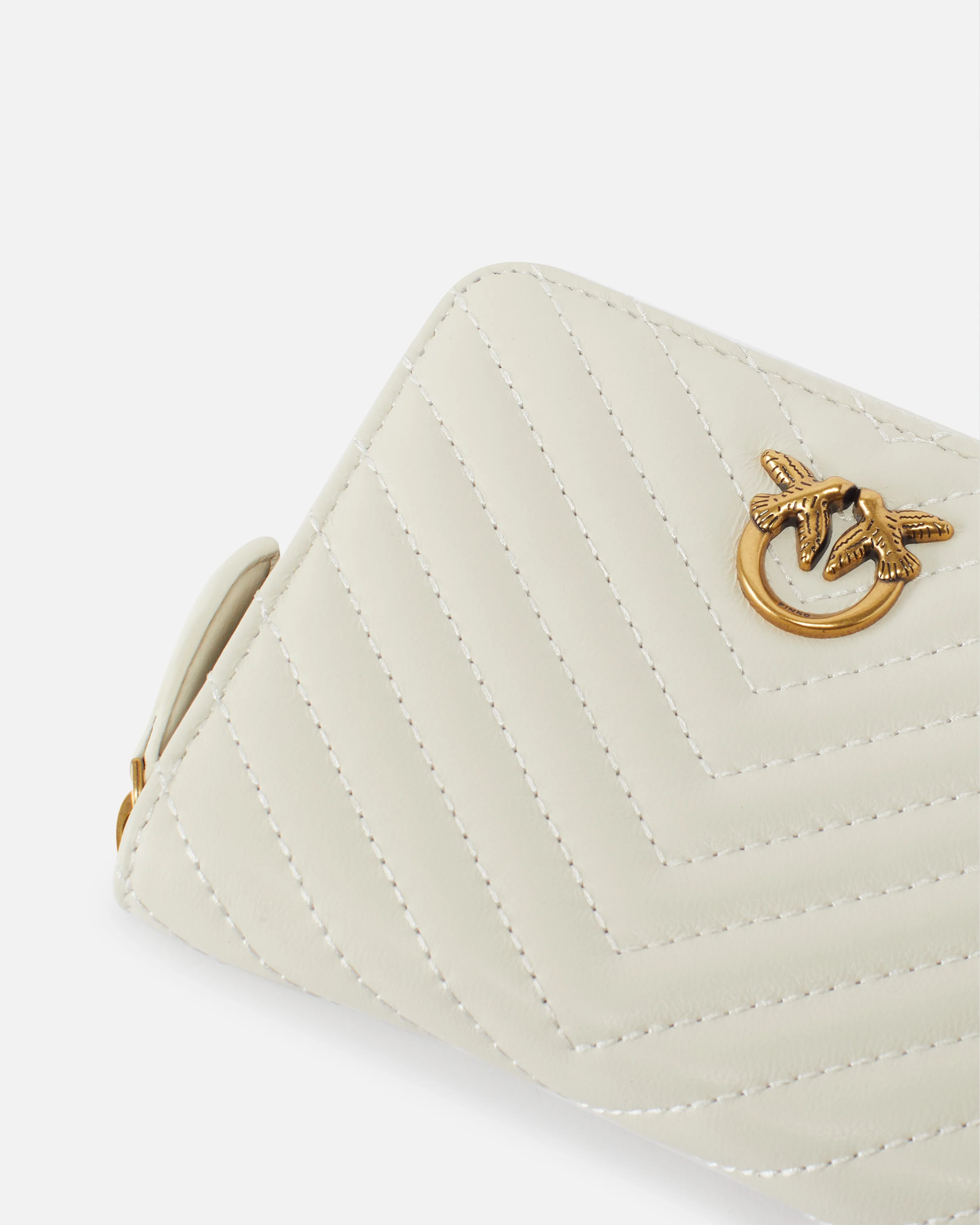 CARRÉ - Portefeuille carré à contour zippé | Blanc