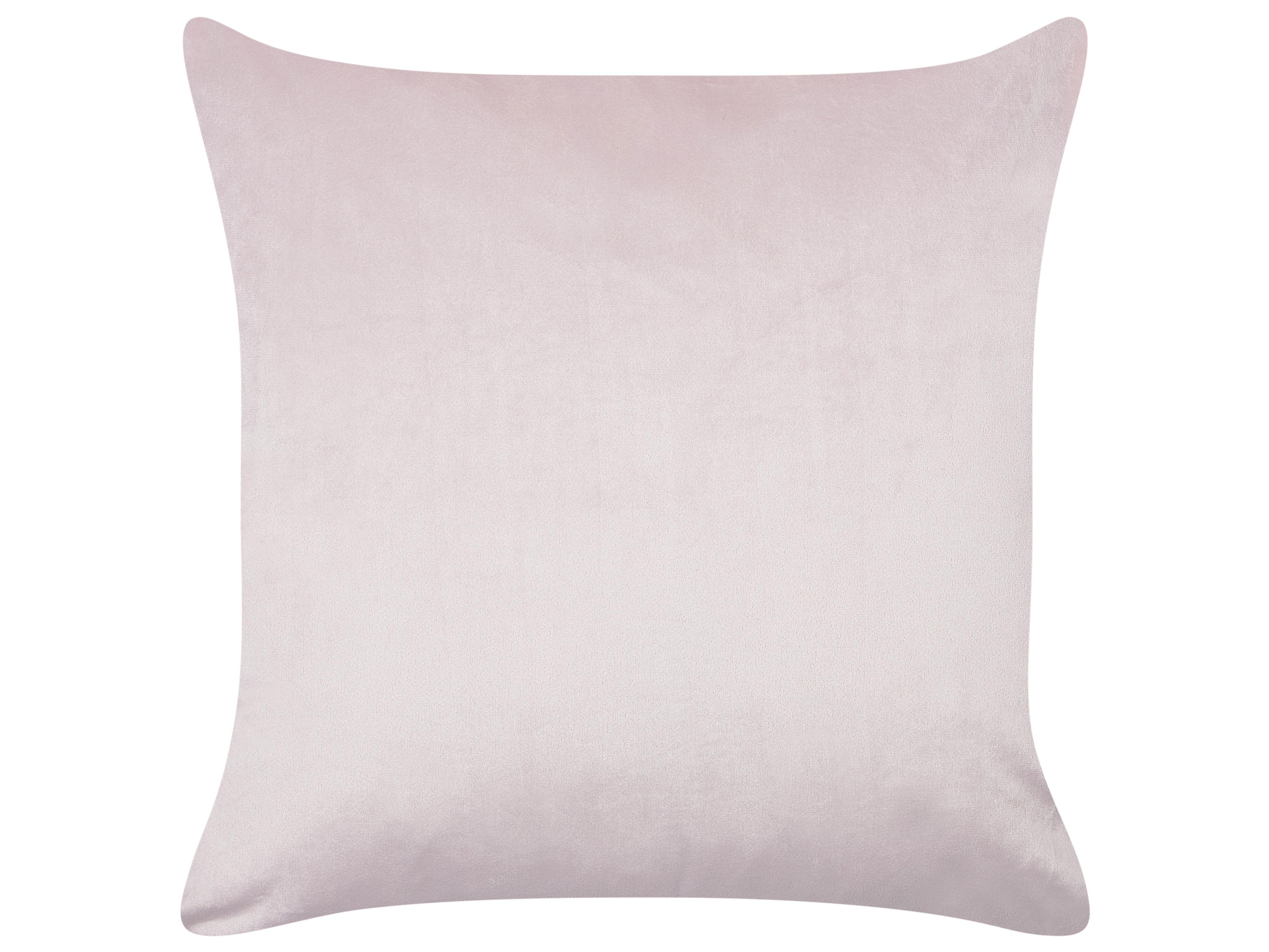 Set van 2 sierkussens IBERIS Fluweel 45 x 45 cm Roze