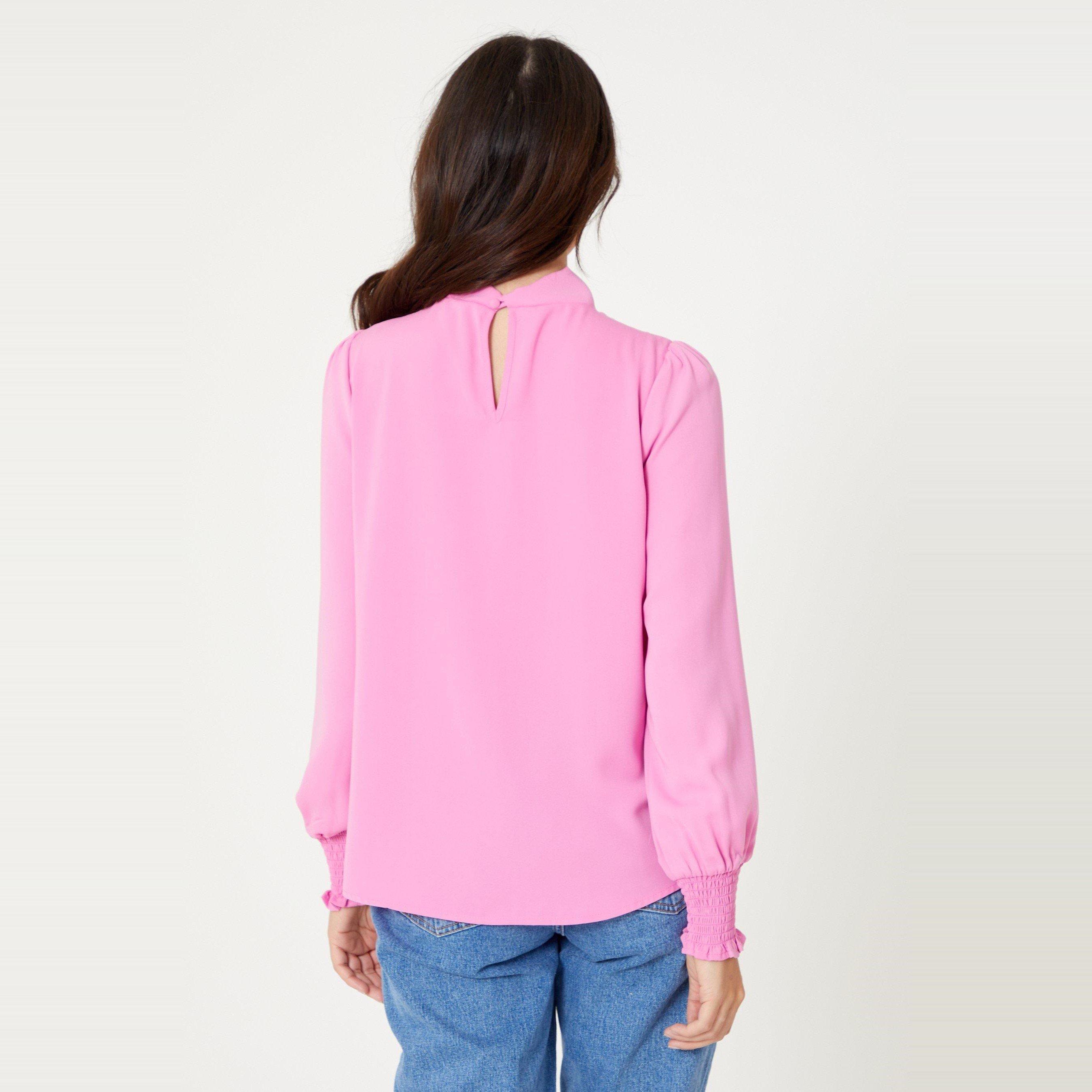 Be You Ladies Twist Neck Blouse