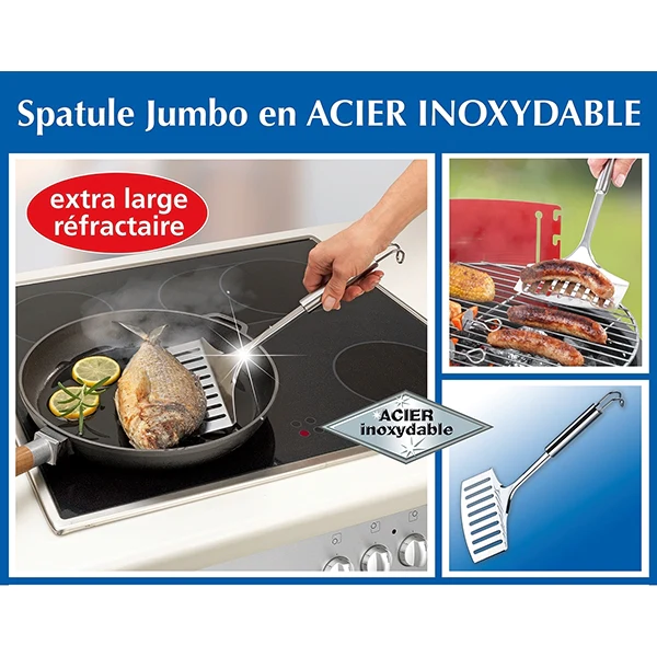 Spatule jumbo en inox 31 x 16 cm Wenko by Maximex