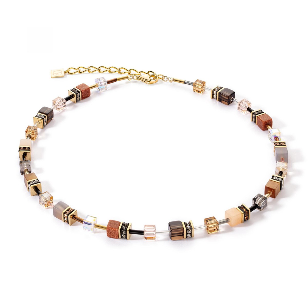 Collier Coeur de Lion GeoCUBE Iconic Precious brun