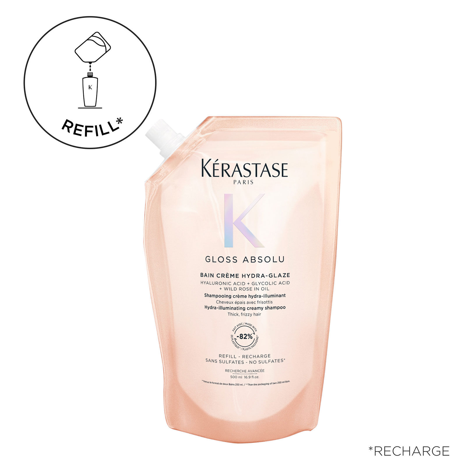 Bain crème Hydra-Glaze Gloss Absolu recharge 500 ml