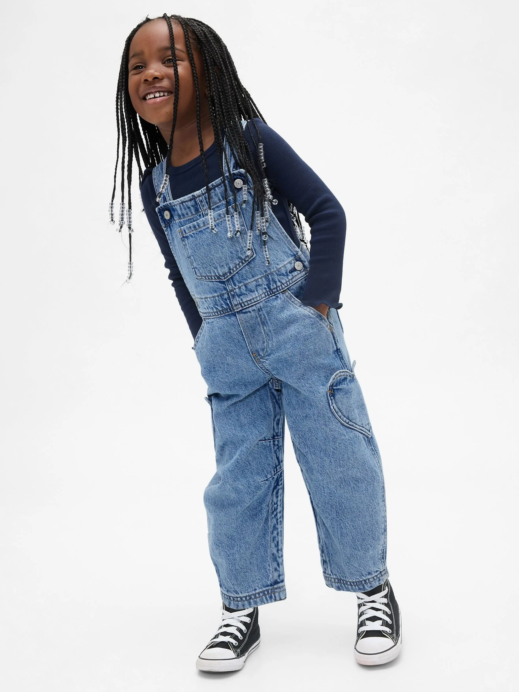 Gap Heart Pocket Horseshoe Dungarees (6mths-5yrs)