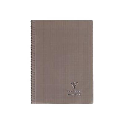Clairefontaine Koverbook - Cahier à spirale polypro - A4 (21x29,7 cm) - 160 pages - grands carreaux (Seyes) - disponible dans différentes couleurs
