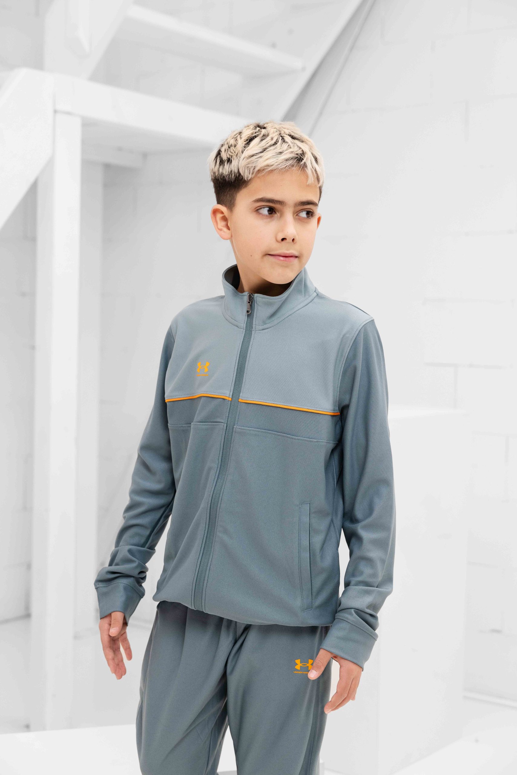Under Armour Challenger Trainingspak Kids Blauw/Oranje