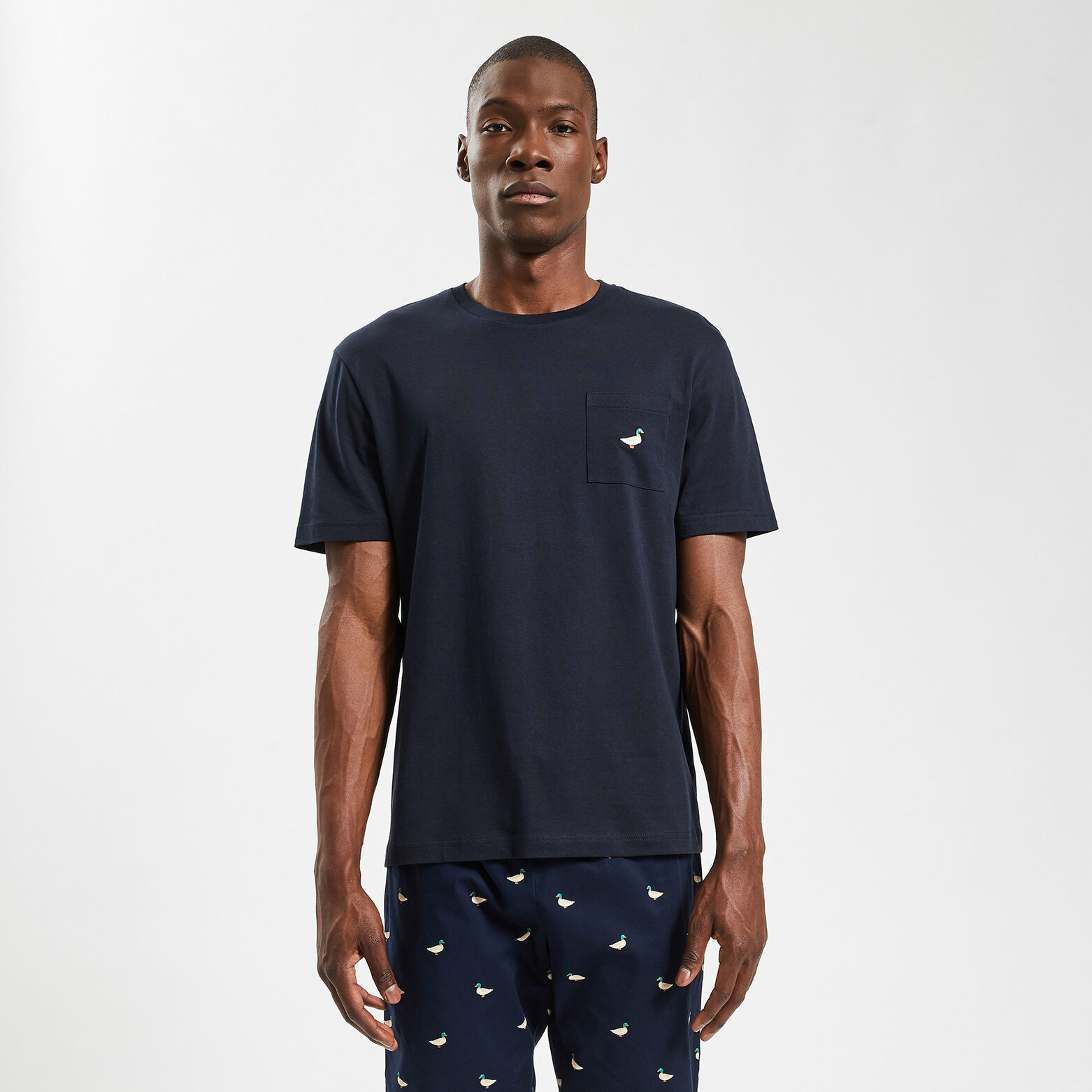 Tee-shirt de pyjama manches courtes Bleu foncé
