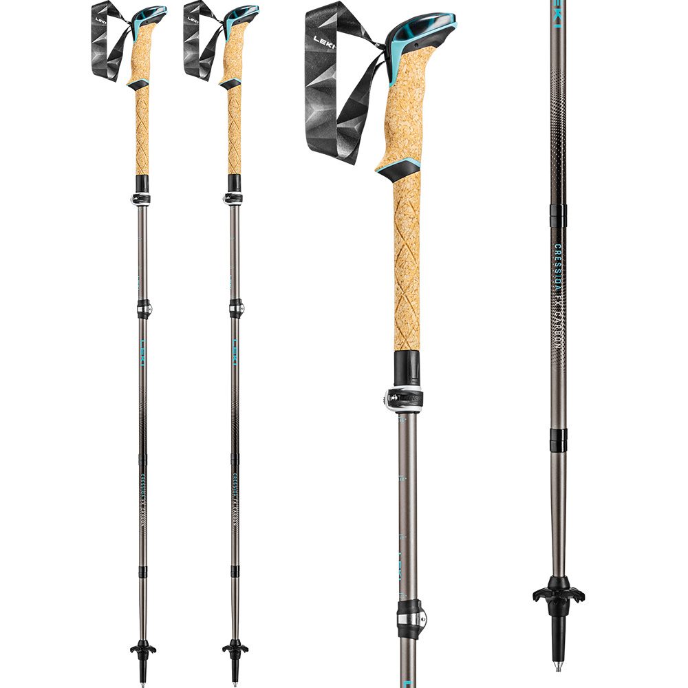 LEKI Cressida FX Carbon Wanderstöcke brownmetallic