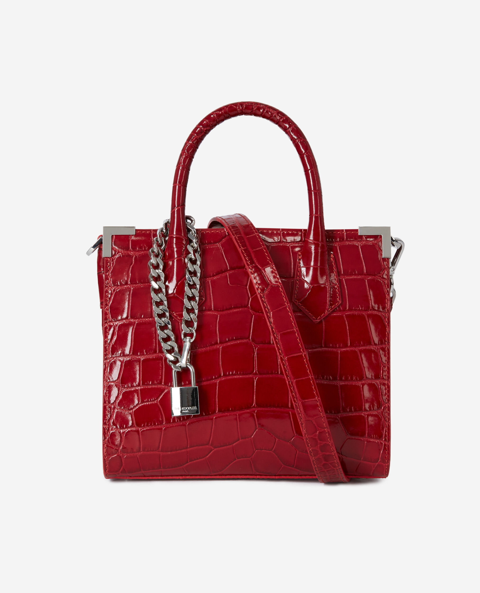 Sac Ming medium en cuir rouge