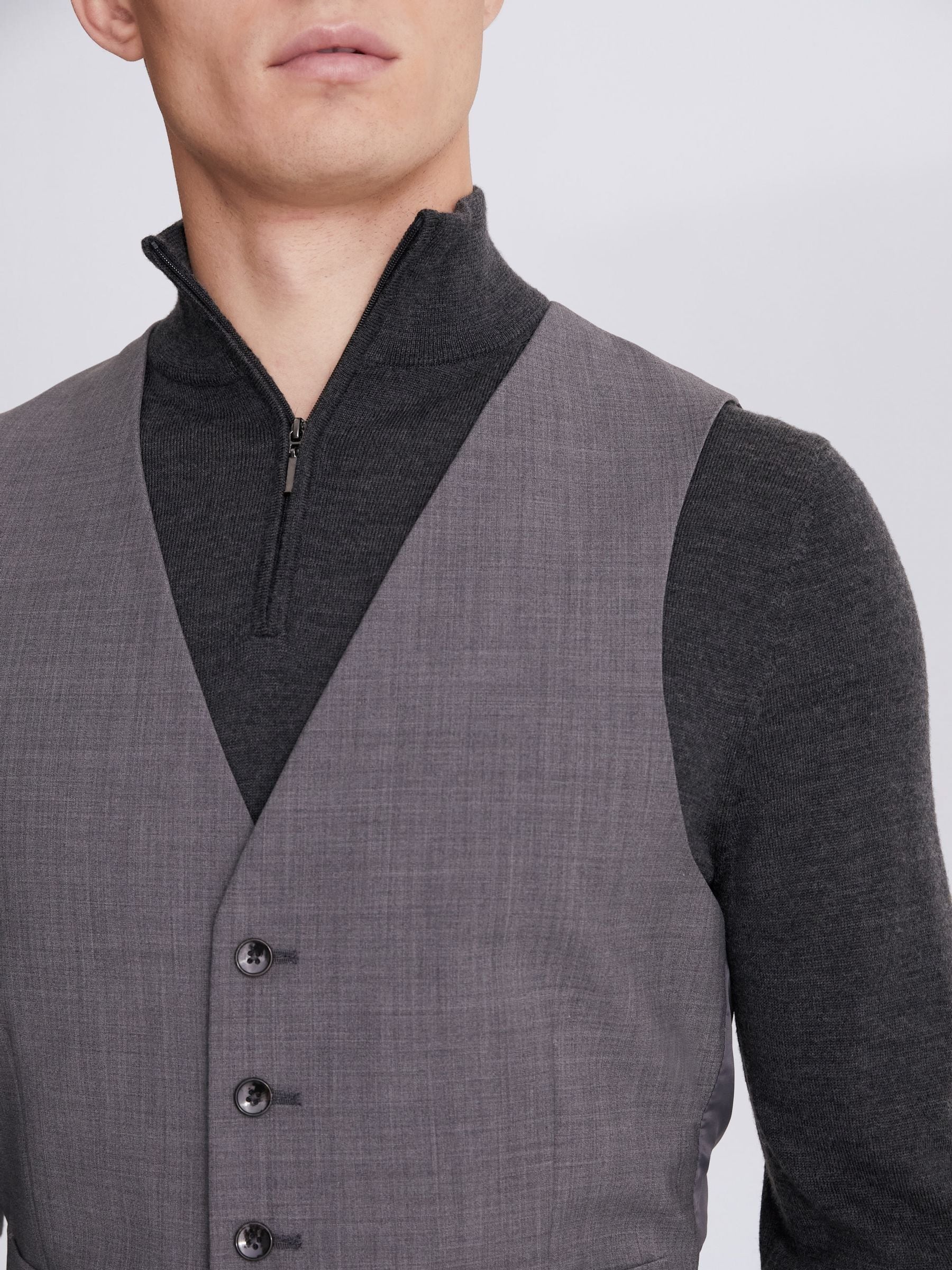 DKNY slim-fit kostuum in grijs: herenvest