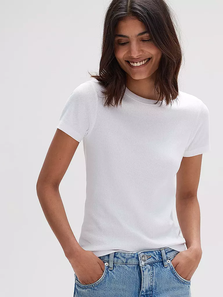 OPUS T-Shirt SAMUNA weiss