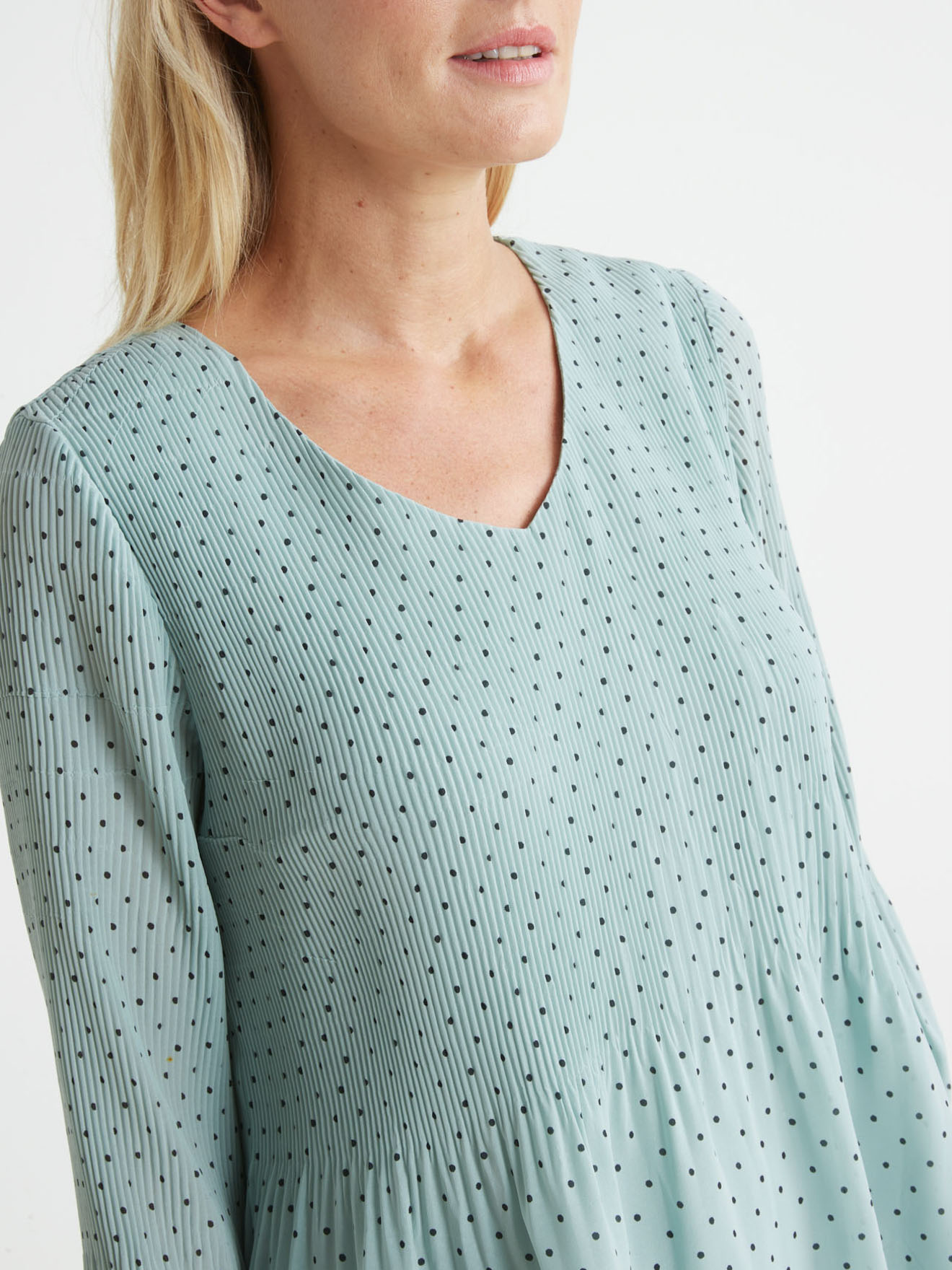 Blouse en voile au plissé permanent