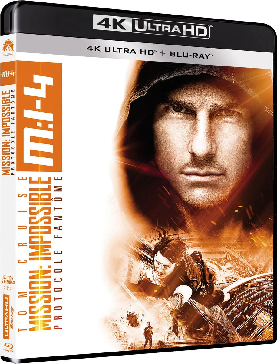 Mission Impossible IV : Protocole fantôme (1 Blu-ray UHD 4K   1 Blu-ray) Disques Blu-ray films