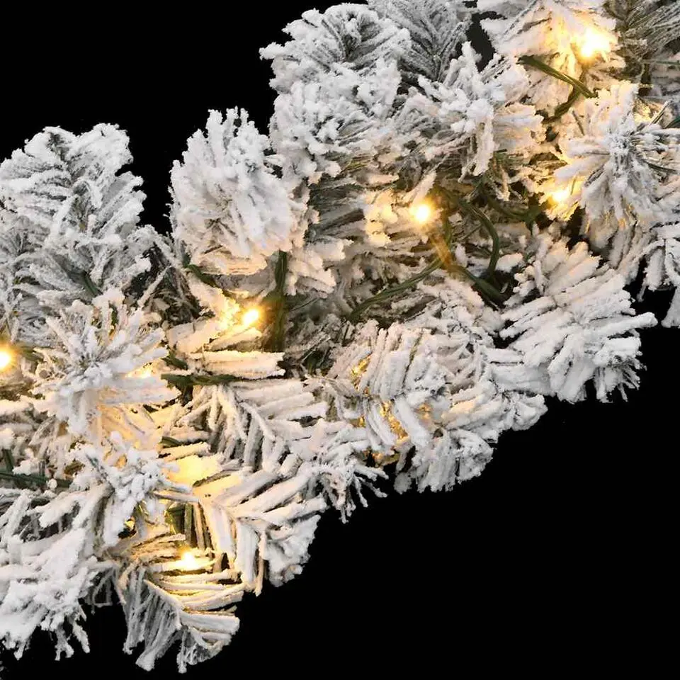 vidaXL - Kerstdecoratie kerstslinger met LED-lampjes 20 m - Groen - PVC
