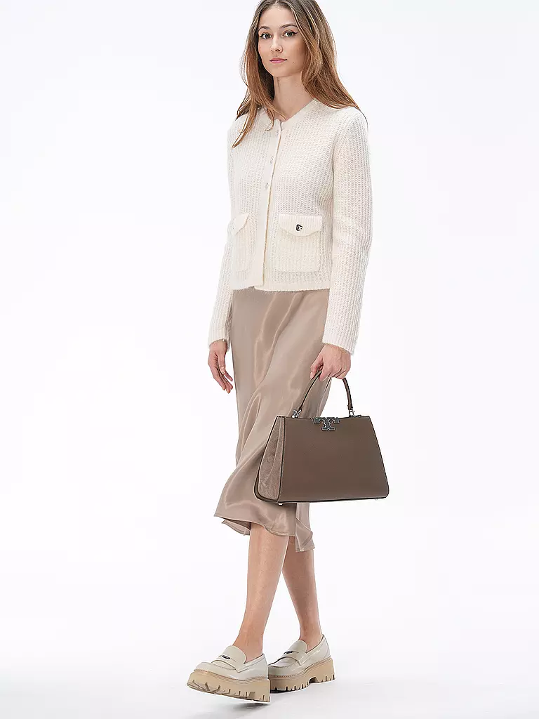 TORY BURCH Ledertasche - Henkeltasche ELEANOR braun