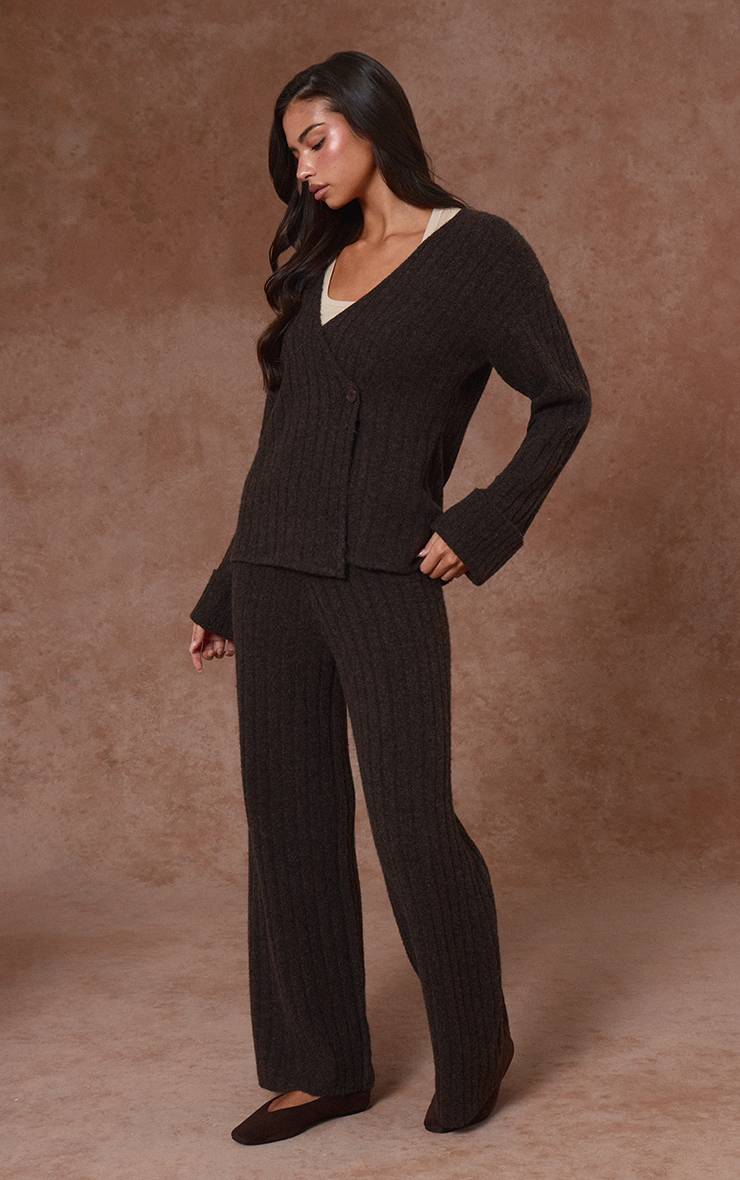 Chocolat Cardigan En Maille À Revers