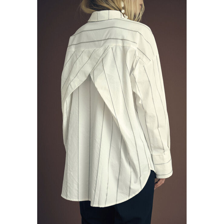 A-VIEW Magnolia stripe shirt Off white