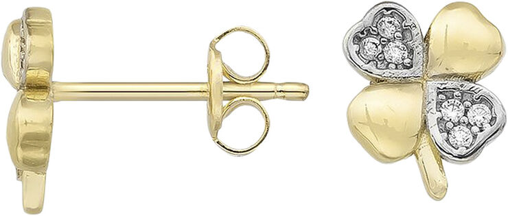 Gold Essentials by P Clover sparkle ørestikker - 8 kt. Guld
