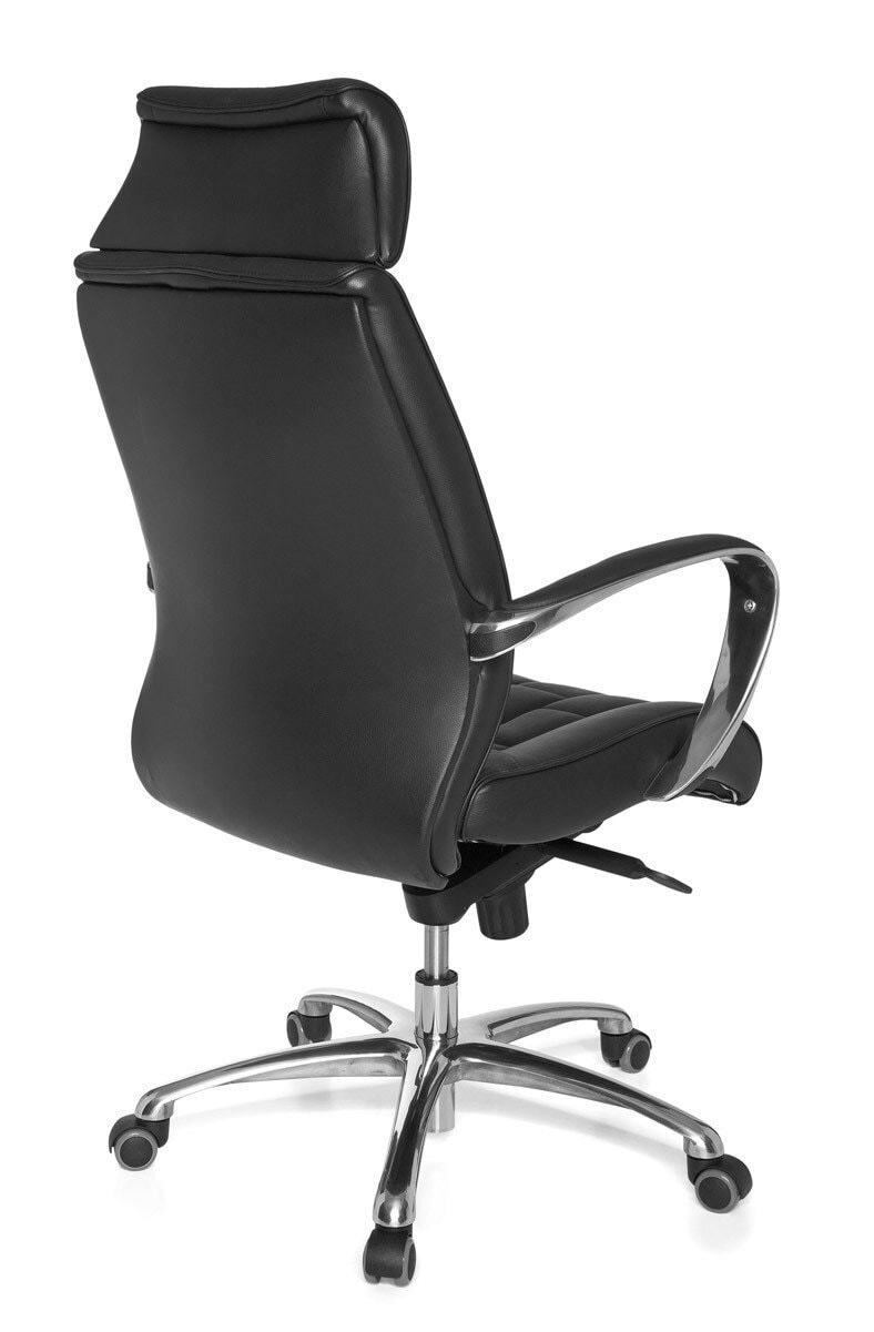 Chefsessel Lyngdal Leder schwarz