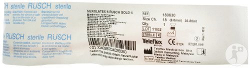 Sonde Foley Urétrale 30-50ml CH18 Stérile 1 Pièce