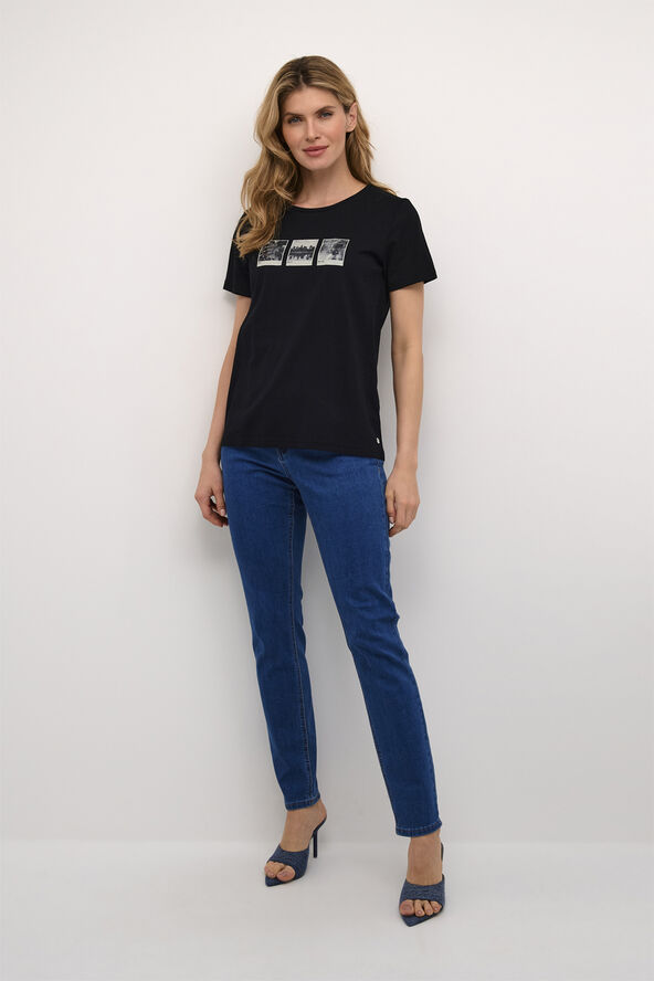 Cream CRNorma T-Shirt Cambodia pictures black