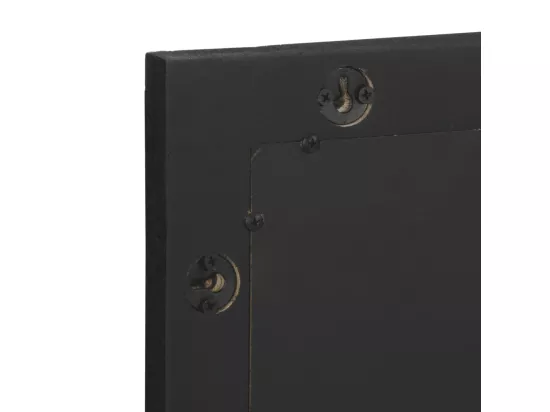 Miroir de bain noir 50x70x2,5 cm bois d'ingénierie et laiton