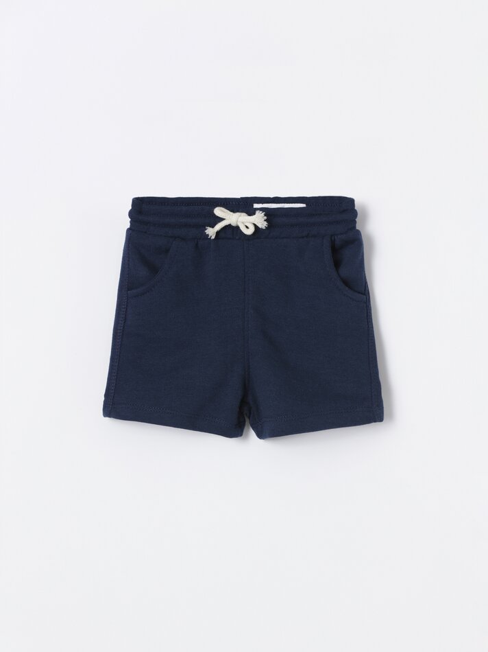 Conjunto de 4 Bermudas Felpudas - Azul Marinho
