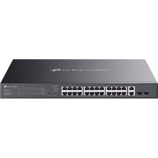 TP-Link Omada ES228GMP commutateur réseau Géré L2 Gigabit Ethernet (10/100/1000) Connexion Ethernet, supportant l'alimentation via ce port (PoE) Noir