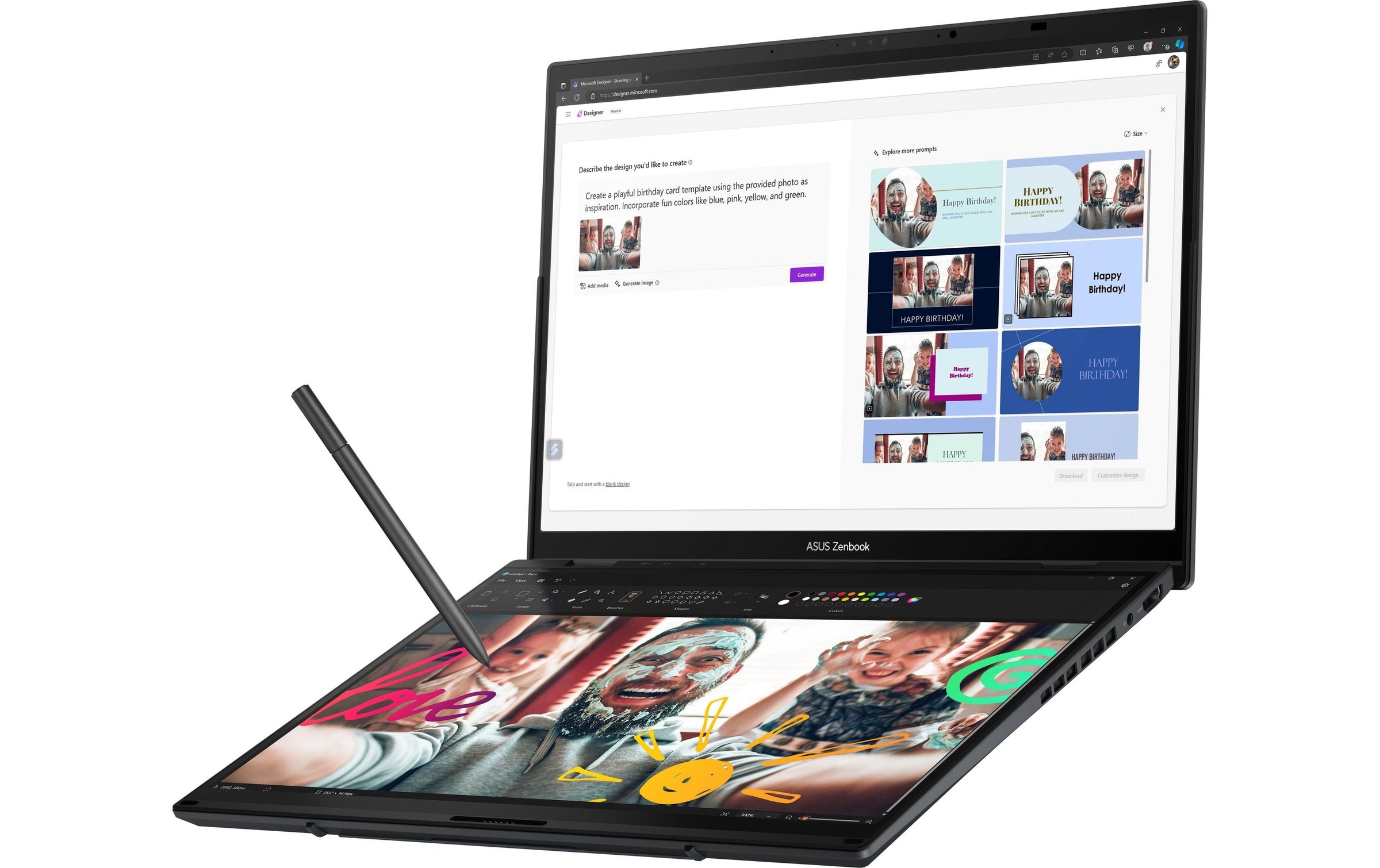 Asus Convertible Notebook »Duo OLED (UX8406CA-PZ961W)« 35,42 cm / 14 ″ Intel Core Ultra 9 1.000 GB SSD