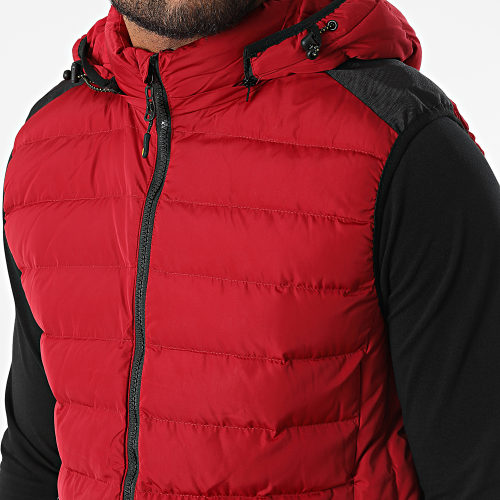 Doudoune Capuche Sans Manches 1206 Rouge