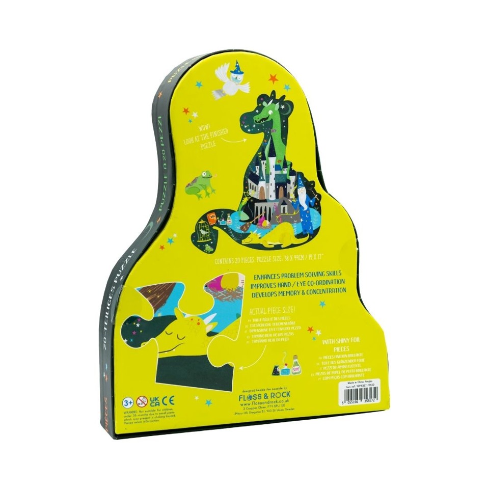 Floss & Rock - Puslespil m. formet motiv & æske 20 brikker - Spellbound