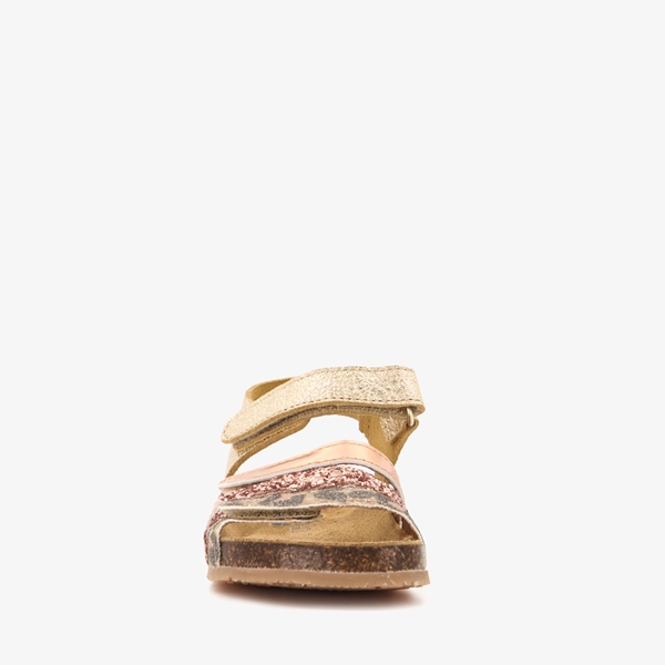 Groot leren meisjes bio sandalen met glitters