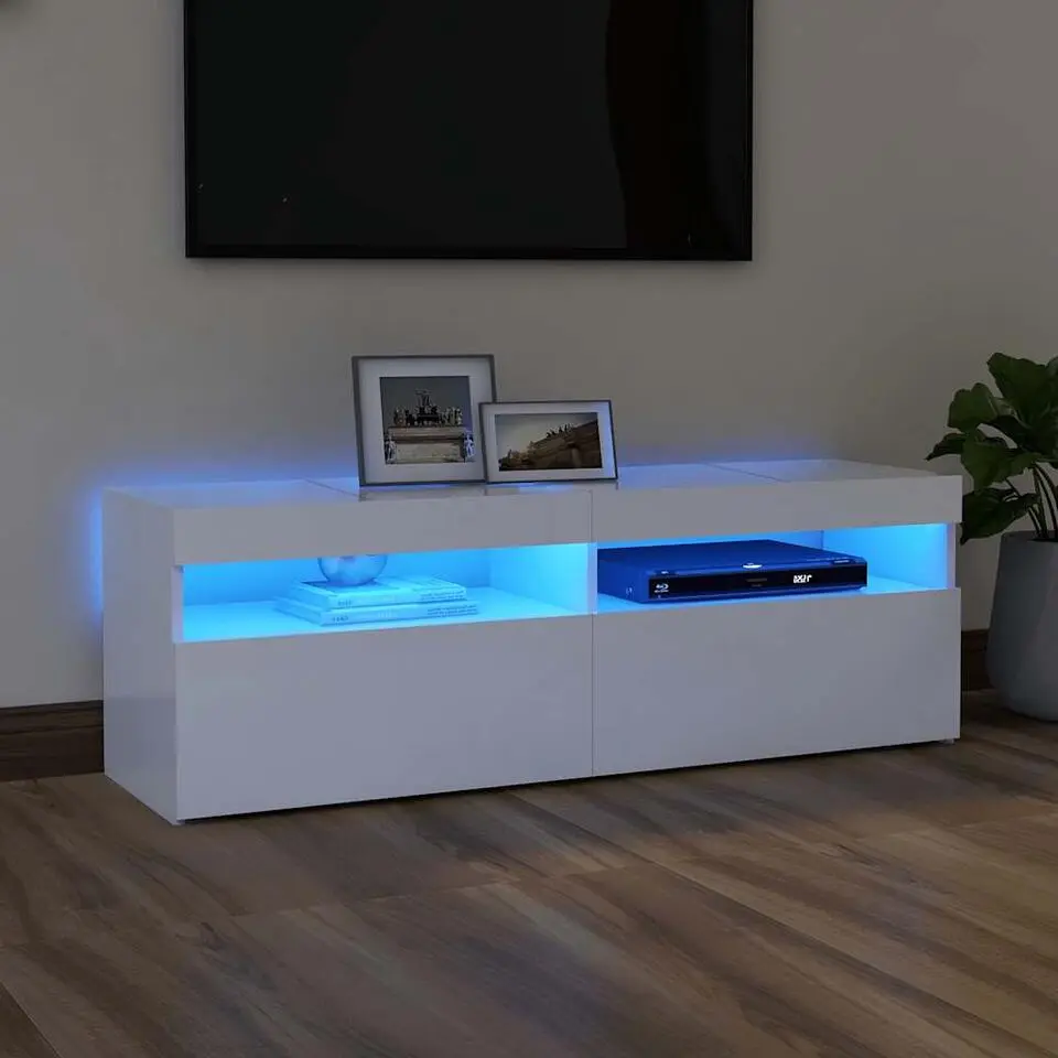 vidaXL - Tv-kast - Wit - Bewerkt hout