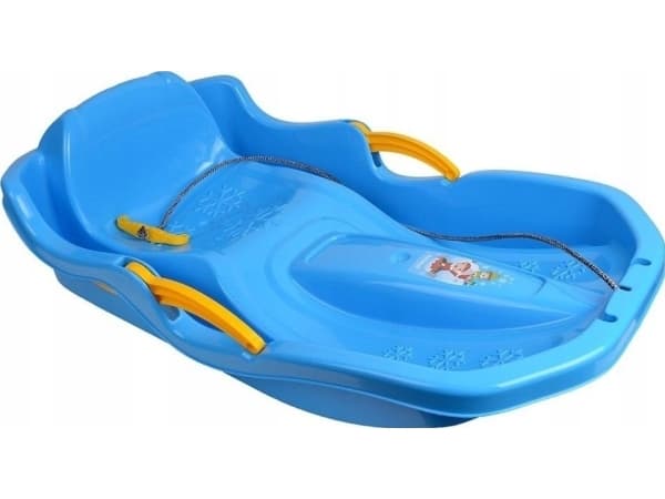 Marmat plastslede med bremser Speed Bob Blue