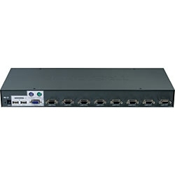 Trendnet TK-803R 8-Port USB/PS/2 Rack Mount KVM Switch commutateur écran, clavier et souris Grille de montage