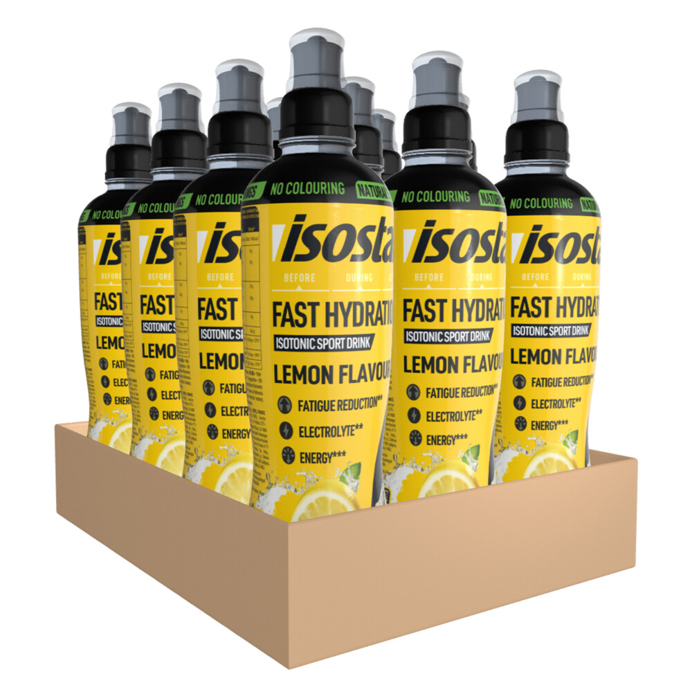 12x Isostar Fast Hydration & Perform Lemon500 ml