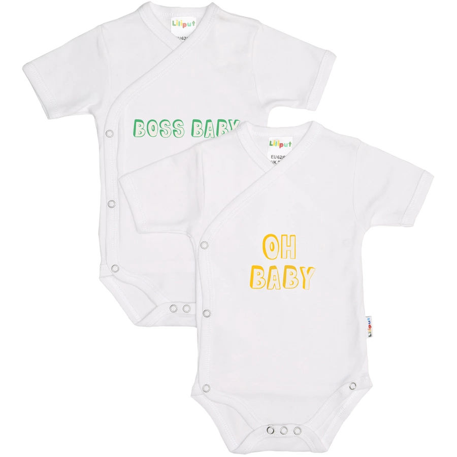 Liliput Kurzarm-Wickelbody 2er-Pack weiß