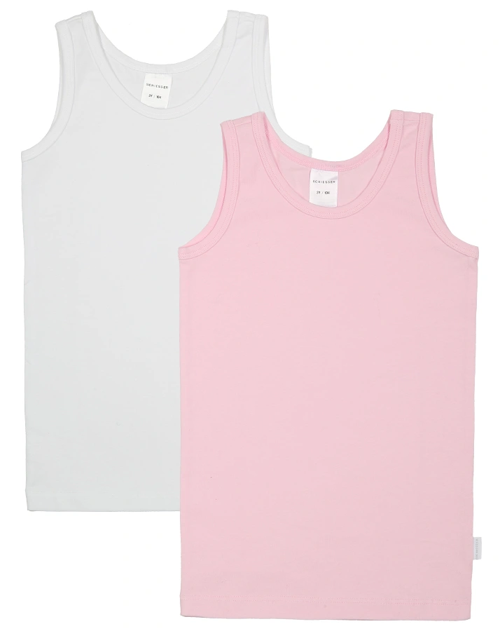 Unterhemd GIRLS ORIGINAL CLASSICS 2er Pack in weiß/rosa